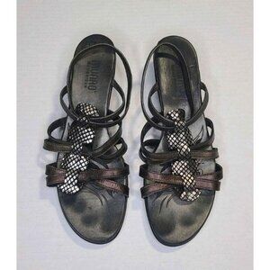 Munro Womens Metallic Slingback Open Toe Sandal Size 7